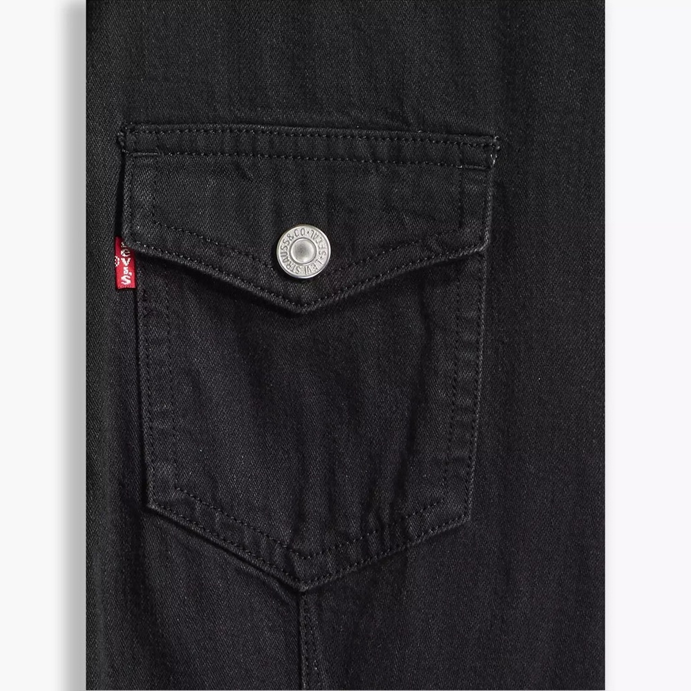 Levi’s Ellie Denim Dress in Black - Size M - Picture 3 of 15